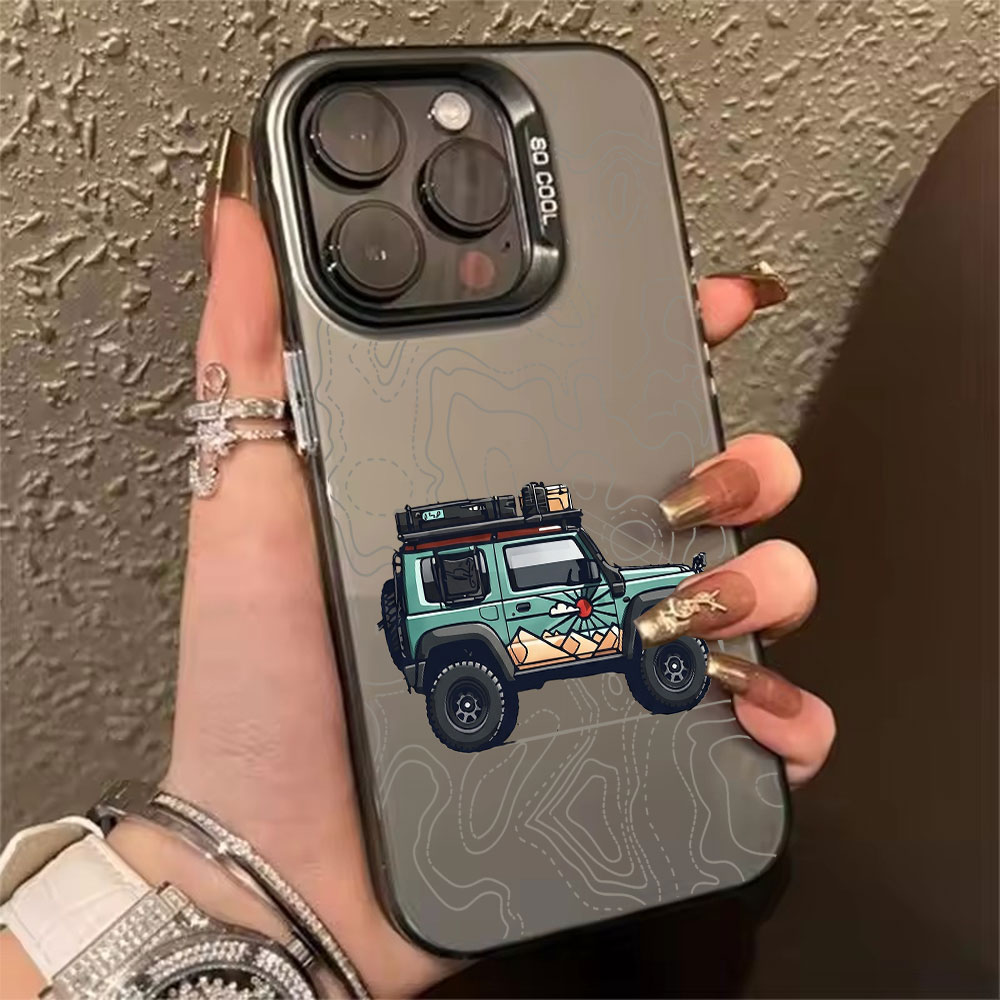 Apple Iphone 16 - Basit Araba Desenli Telefon Kılıfı iPhone