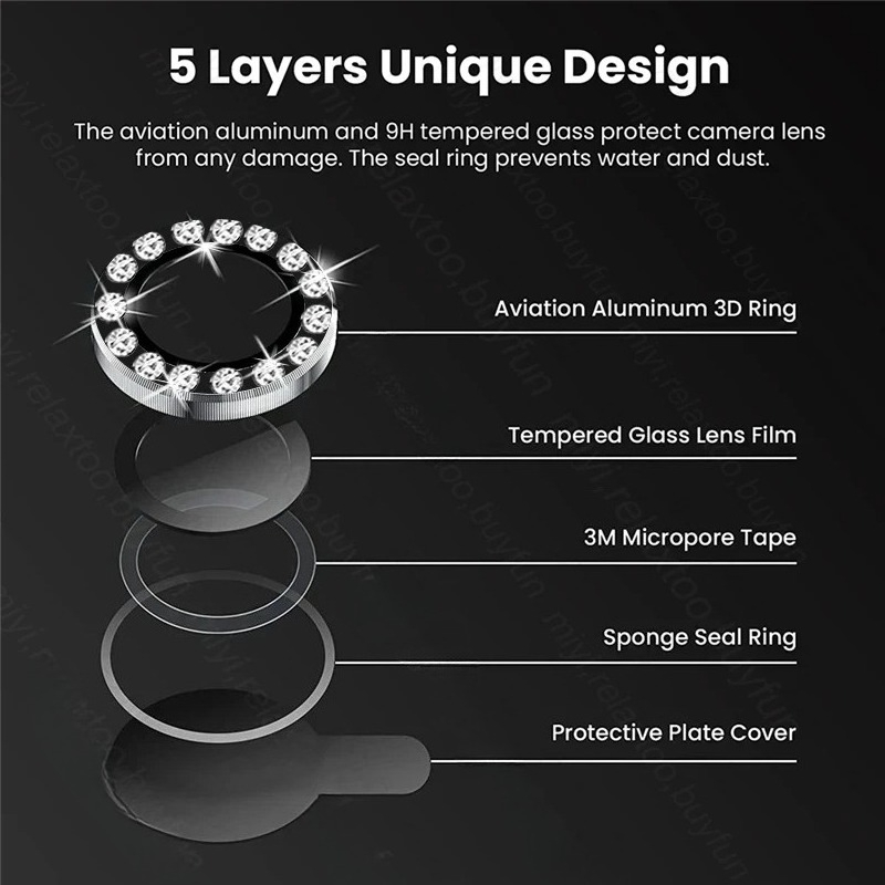 3D Rhinestone Işıltılı 9H Lens - Tempered Glass Screen 9H incelemesi ve fiyatı